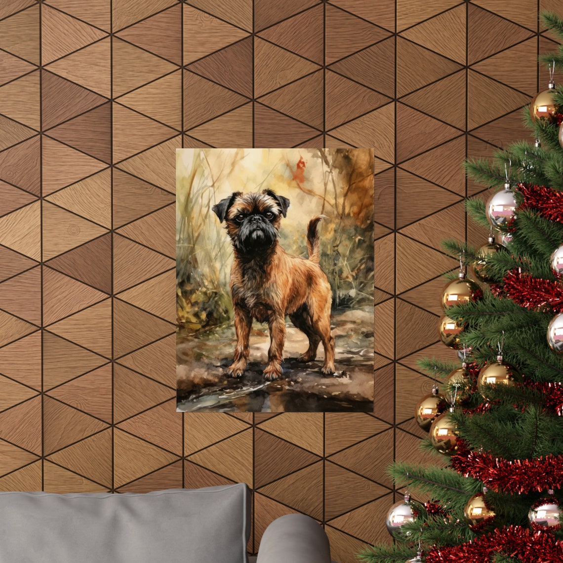 Brussels Griffon Dog Art Print Dog Wall Art Animal Art Print Animal Art Poster Dog Lover Gift Colorful Animal Wall Art Cool Dog Art - Image 3