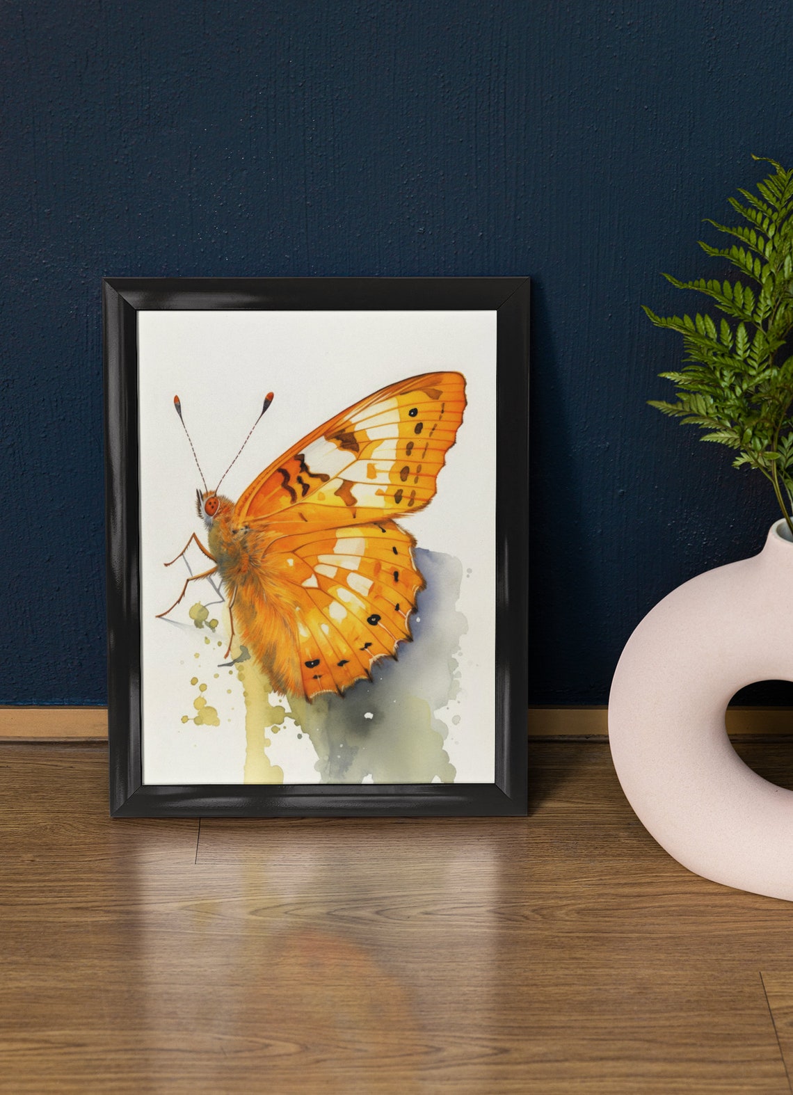 Orange Sulphur Butterfly Art Print Butterfly Home Dcor Watercolor Butterfly Painting Insect Wall Art Nature Lover Butterflies Artwork