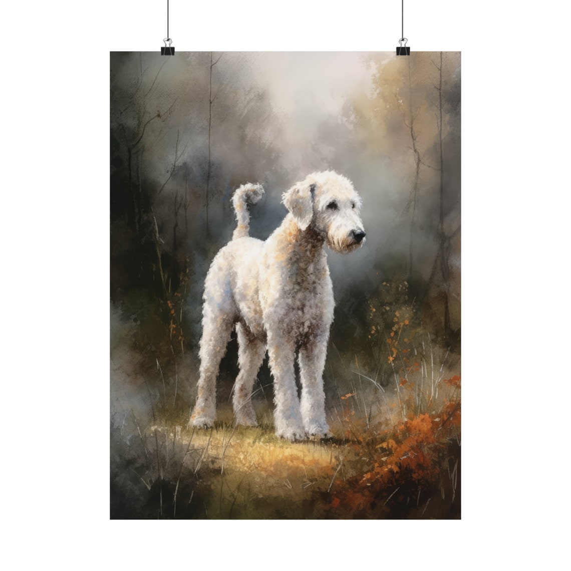 Bedlington Terrier Dog Art Print Dog Wall Art Animal Art Print Animal Art Poster Dog Lover Gift Colorful Animal Wall Art Cool Dog Art - Image 5