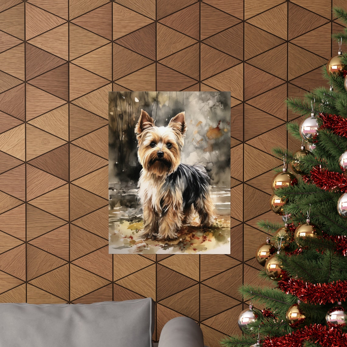 Biewer Terrier Dog Art Print Dog Wall Art Animal Art Print Animal Art Poster Dog Lover Gift Colorful Animal Wall Art Cool Dog Art - Image 3