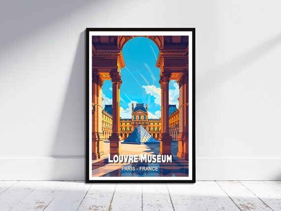 France Louvre Museum 2 Travel Poster Matte Paper