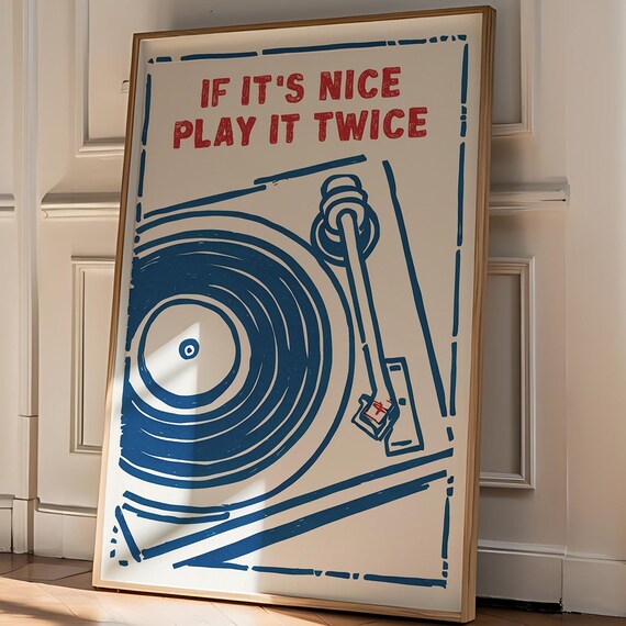 Retro Vinyl Record Player, Vintage Home Decor