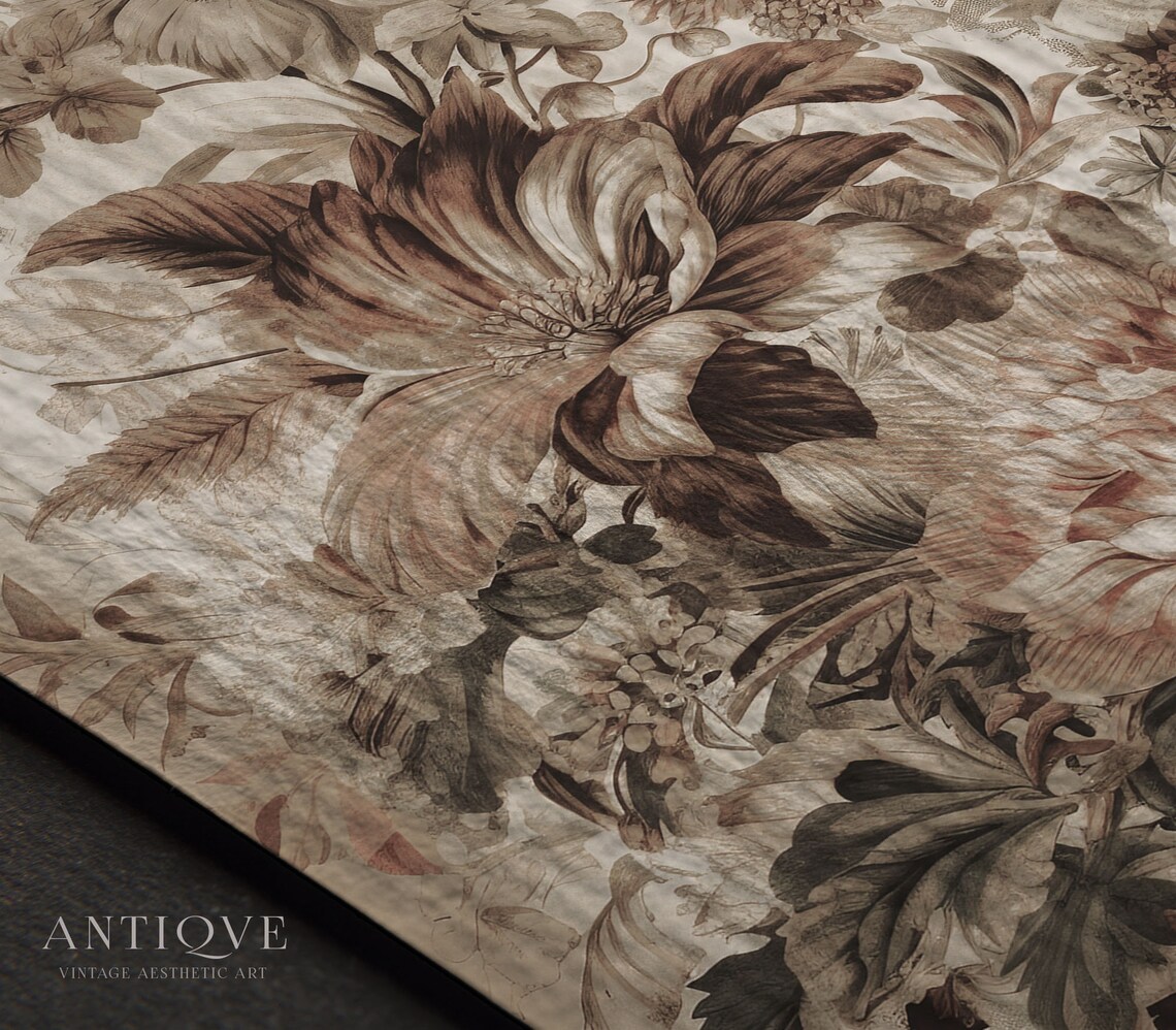 Floral Fabric Autumn Colour Palette Neutral - Image 3
