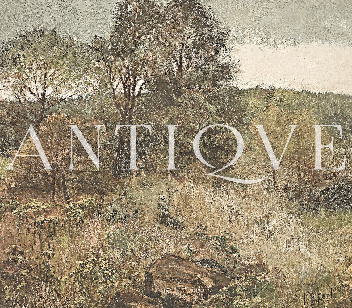 Nature Countryside Oil Painting, Muted Autumn Colours - Image 3