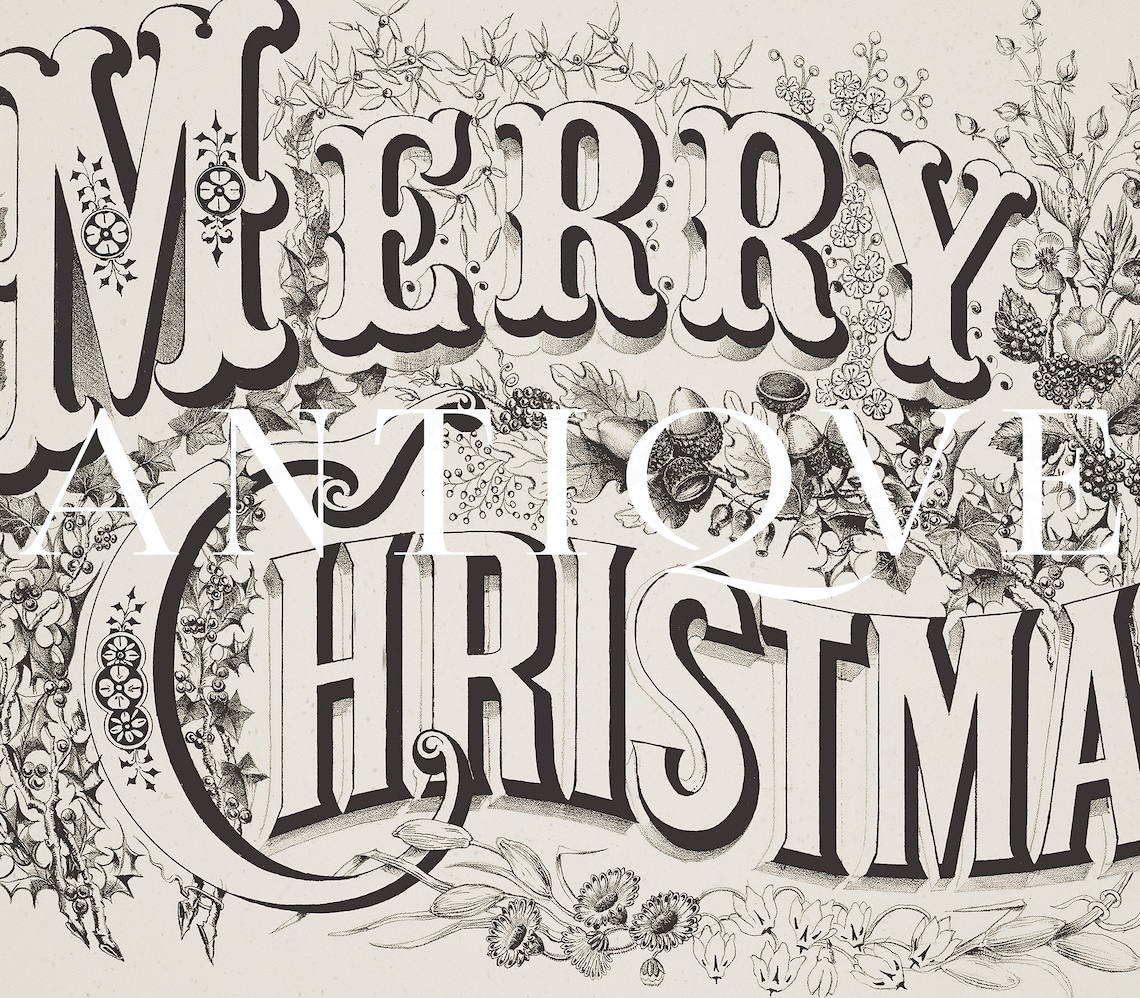 Vintage Merry Christmas Sign, Rustic Christmas Banner - Image 3