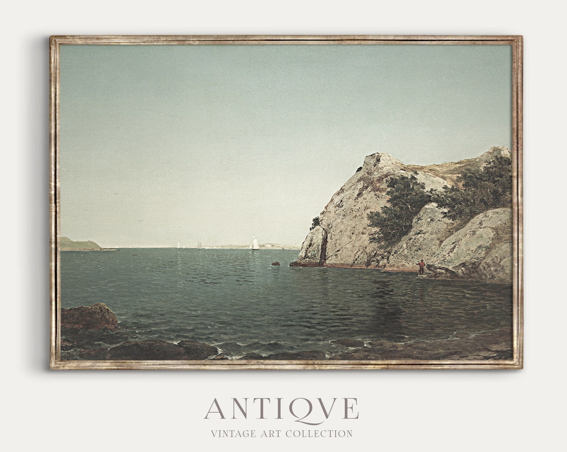 Vintage Coastal Seascape Art Print