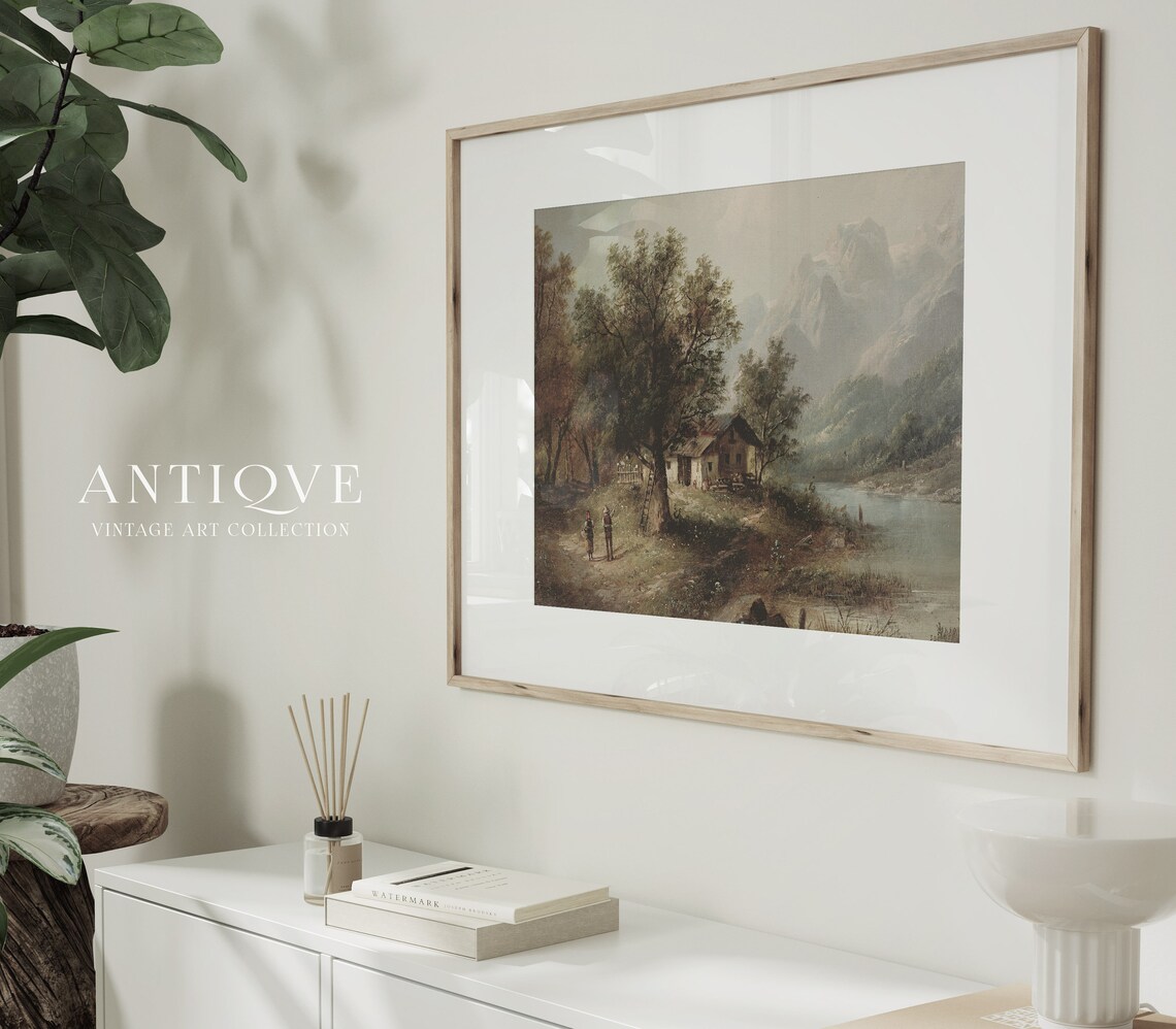 Vintage Lake Print, Nature Wall Art - Image 4