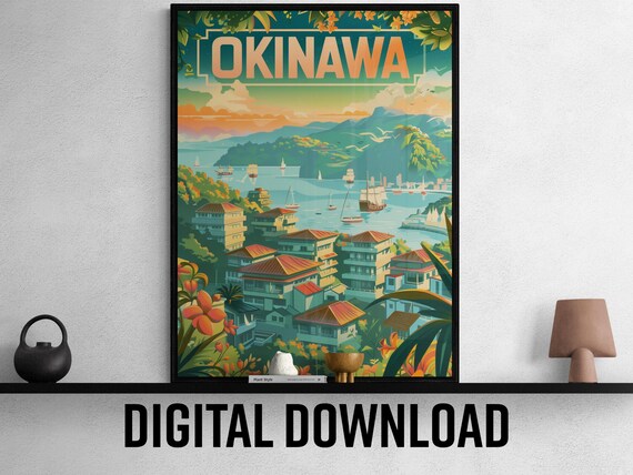 Okinawa Vintage Poster Stunning Tropical Art For Home Decor Ideal Wall Art Gift For Travel Lovers And Enthusiasts