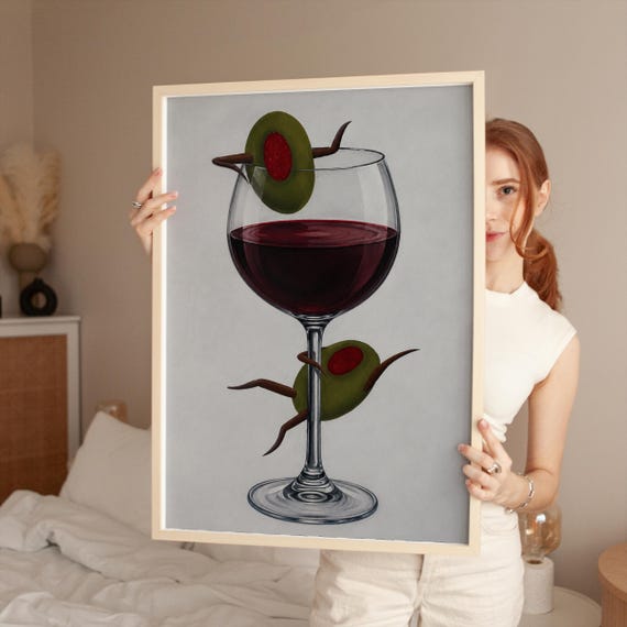 Dirty Martini Wall Art Print Cocktail Kitchen Decor