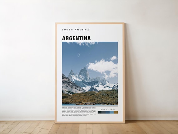 Argentina Patagonia Fitz Roy Massif Andes Mountain Travel Poster