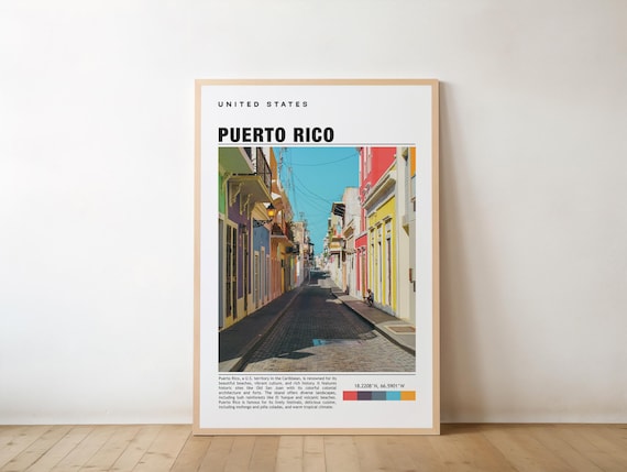 Puerto Rico Print Poster Wall Art Travel San Juan