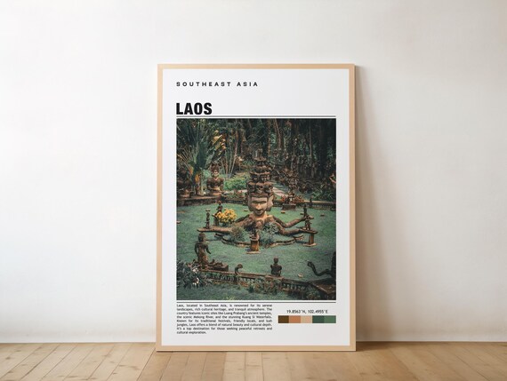 Mystical Laos Buddha Park Statue Garden Photo Travel Poster Asia