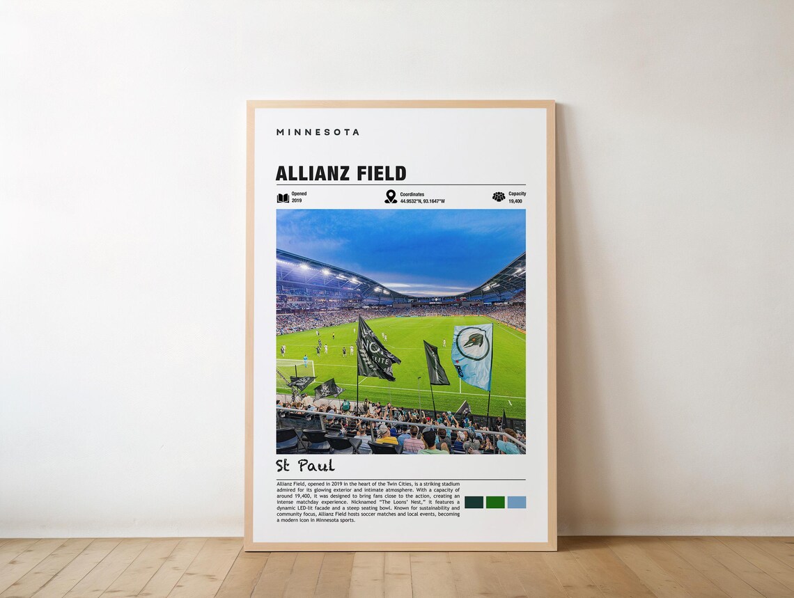 Allianz Field Saint Paul Minnesota Soccer Stadium Matchday Photo Poster