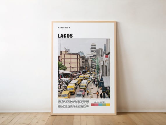 Lagos Print Travel Poster Art Photo Painting Nigeria Gift