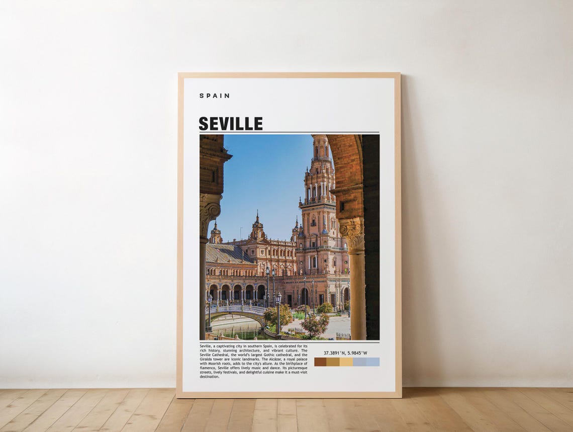 Seville Plaza De Espana Moorish Architecture Travel Photo Poster