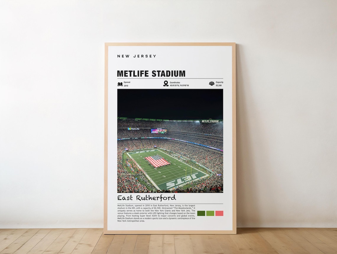 Metlife Stadium New York Sports Art Print