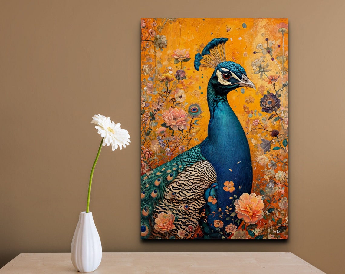 Victorian Peacock Art Print