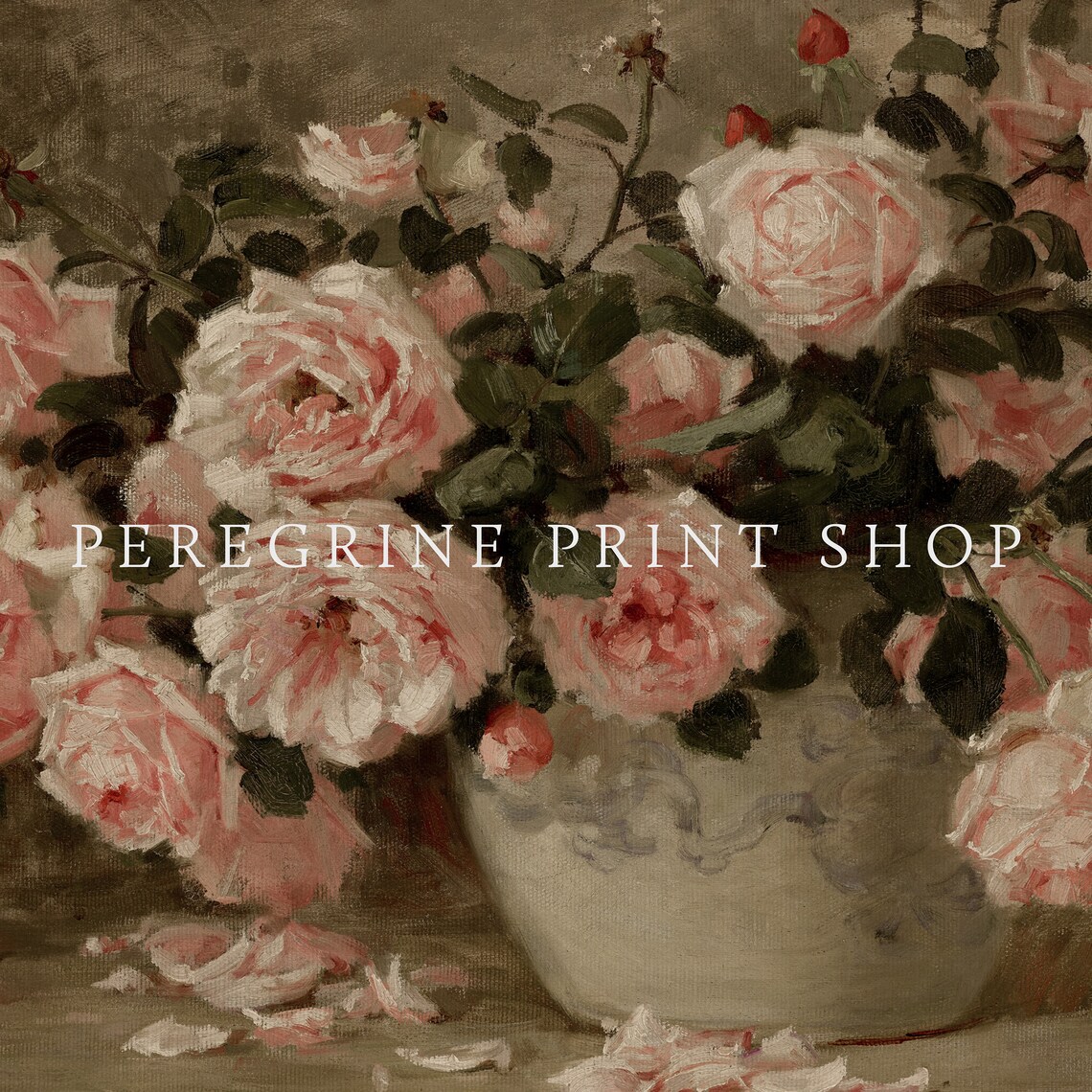 French Rose Vase, Vintage Dark Academia Art Print - Image 3