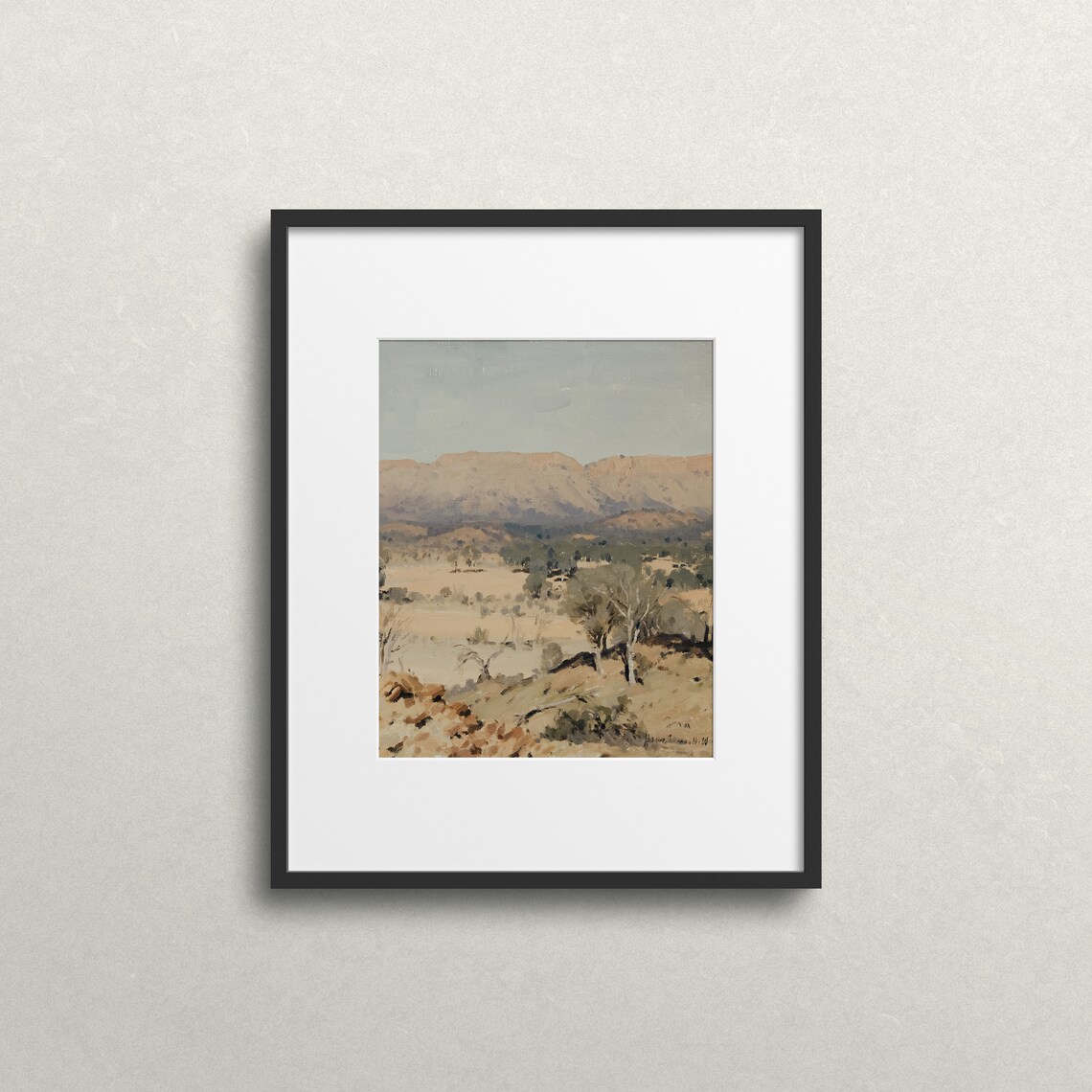 Arizona Western Desert Vintage Landscape Art Print - Image 2