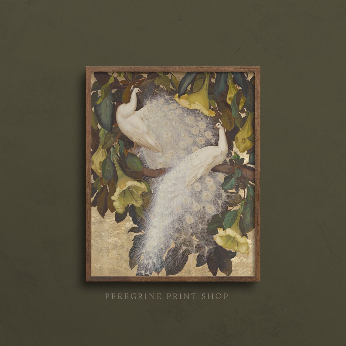 White Peacocks and Copa De Oro Vintage Art Print - Image 3