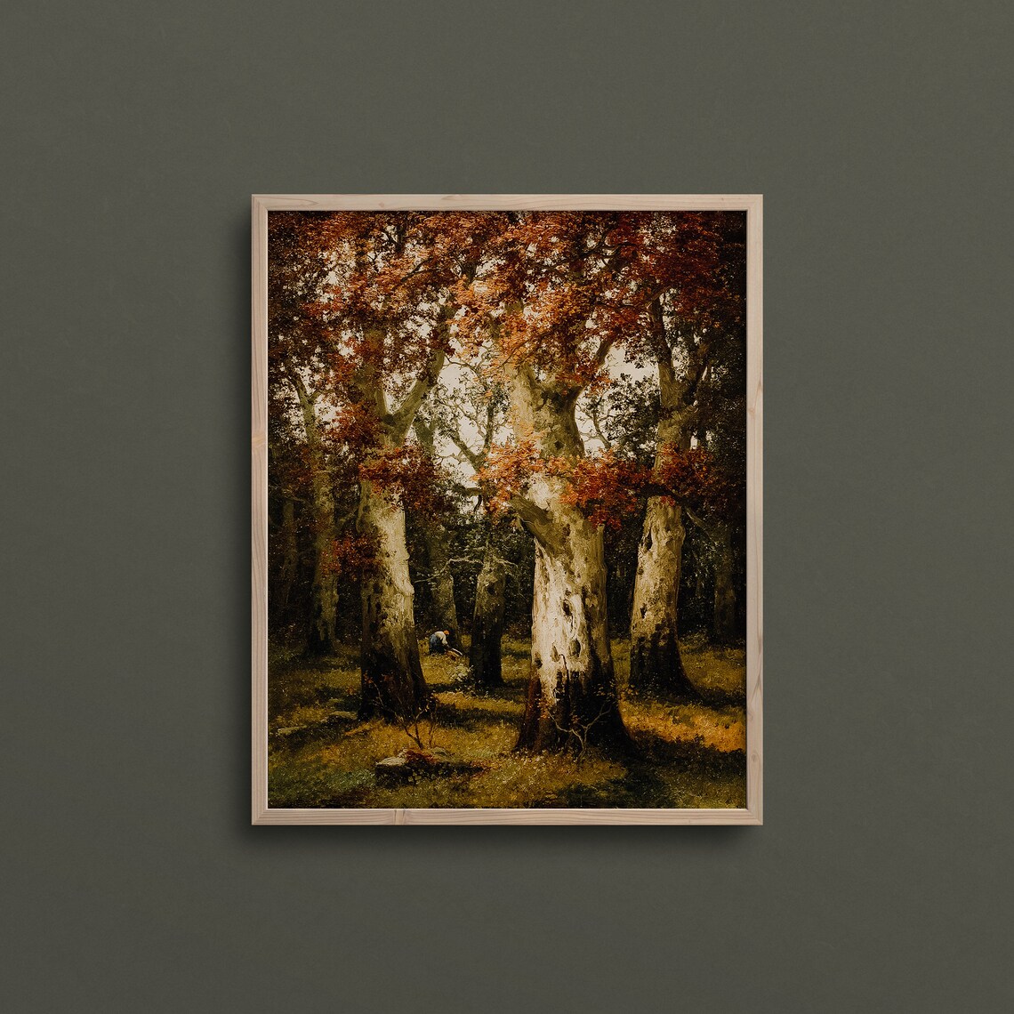 Forest Trees In Autumn, Vintage Autumn Art Print - Image 3