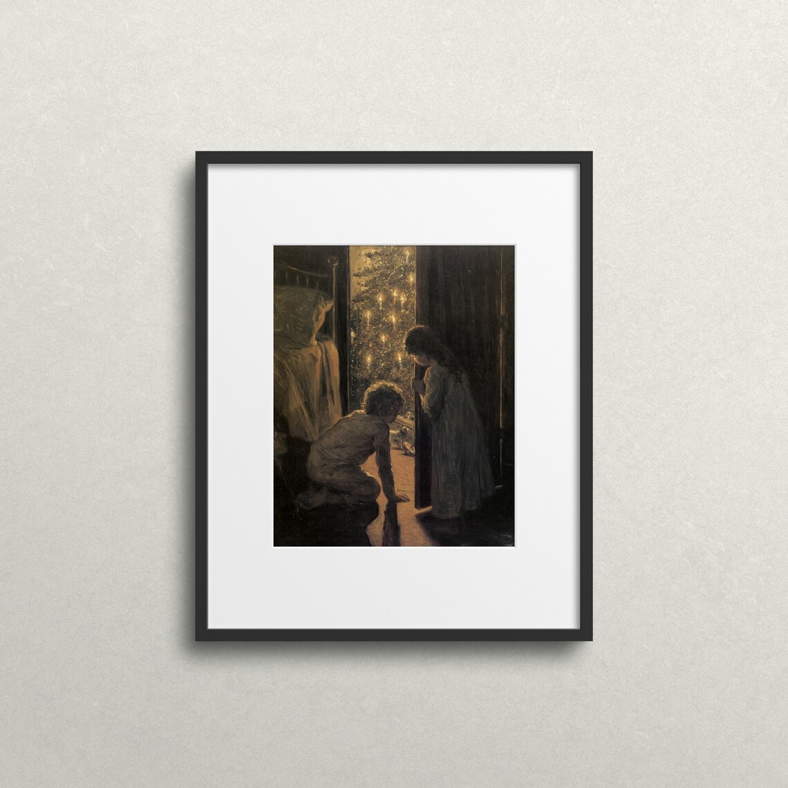 Christmas Eve Vintage Christmas Tree Art Print - Image 2