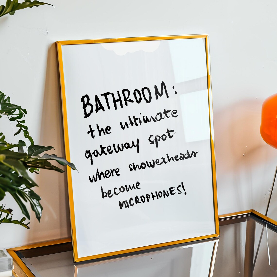 Funny Bathroom Karaoke, Minimalist Humorous Quote - Image 2