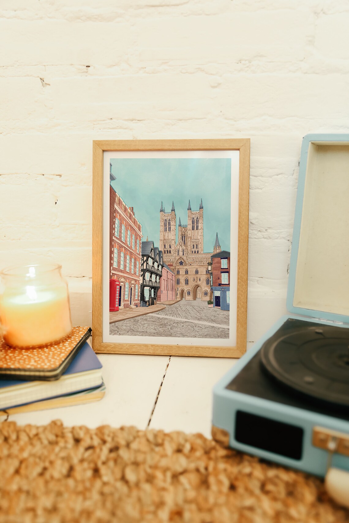 Lincoln Cathedral Skyline Travel Poster, Lincoln - Image 2