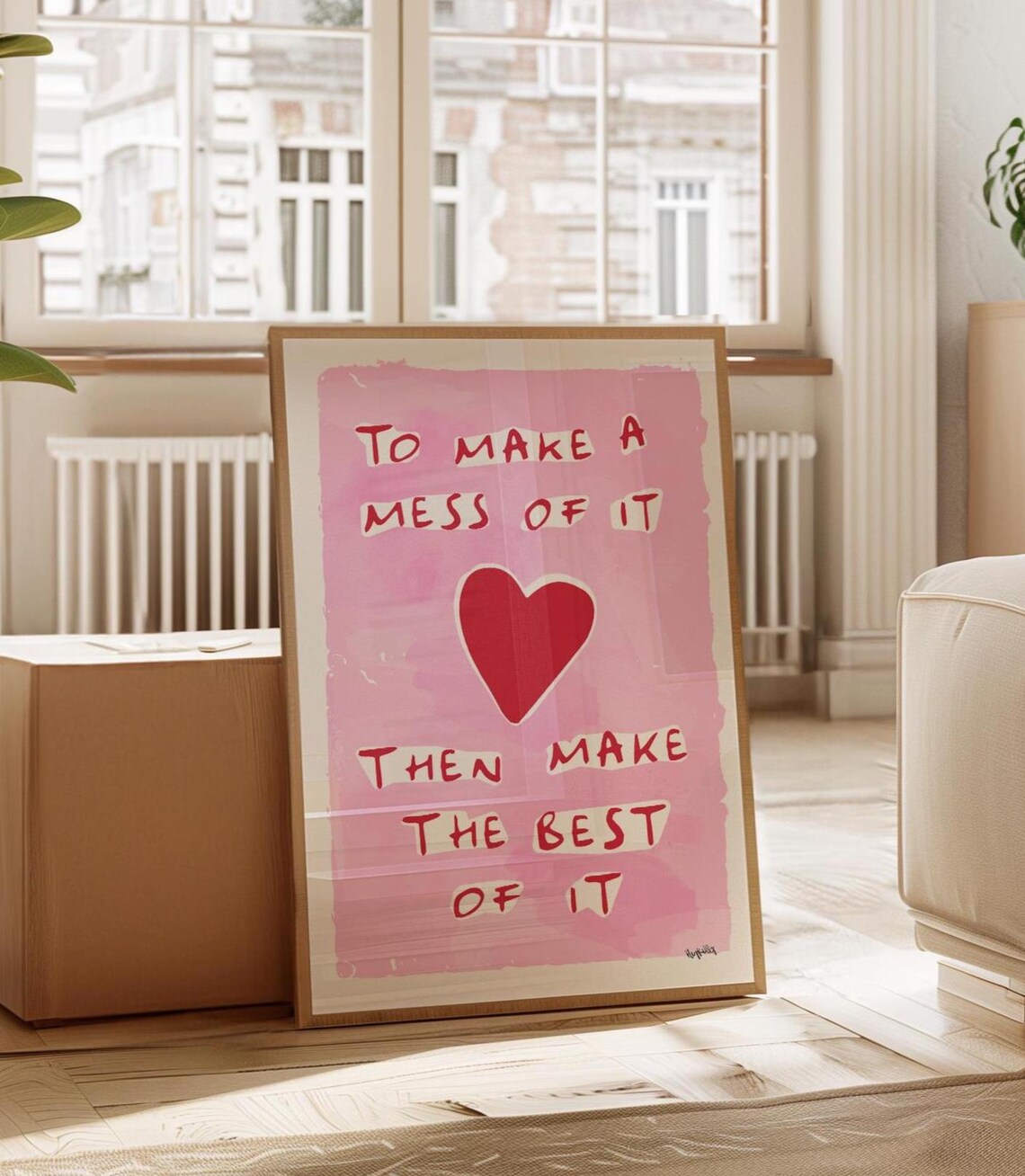 Olivia Dean Mess Art Print, Dorm Wall Decor