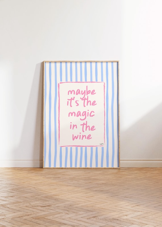 Dive Magic in the Wine Olivia Dean Lyrics Art Print
