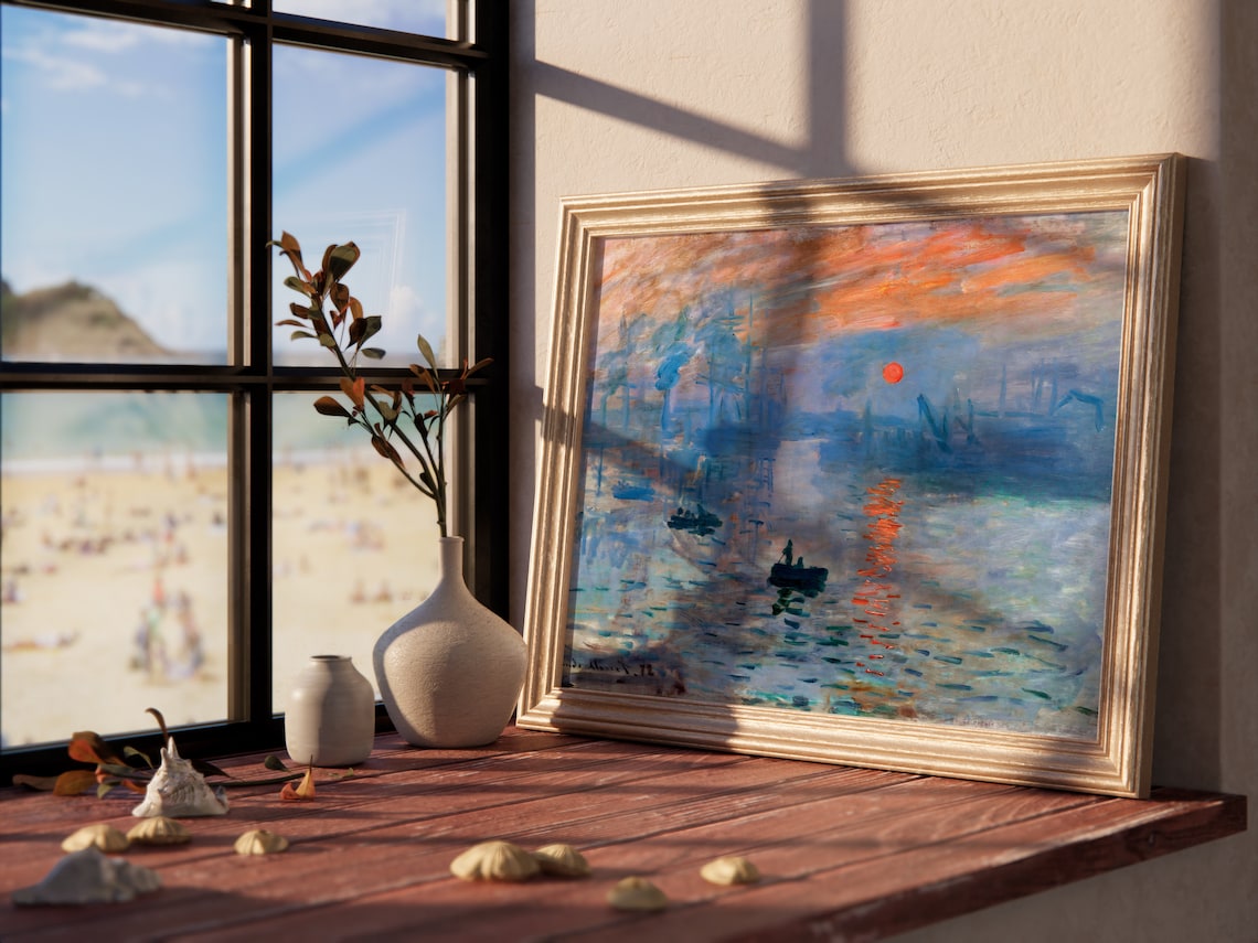 Claude Monet Impression Sunrise, Modern Art Print - Image 3