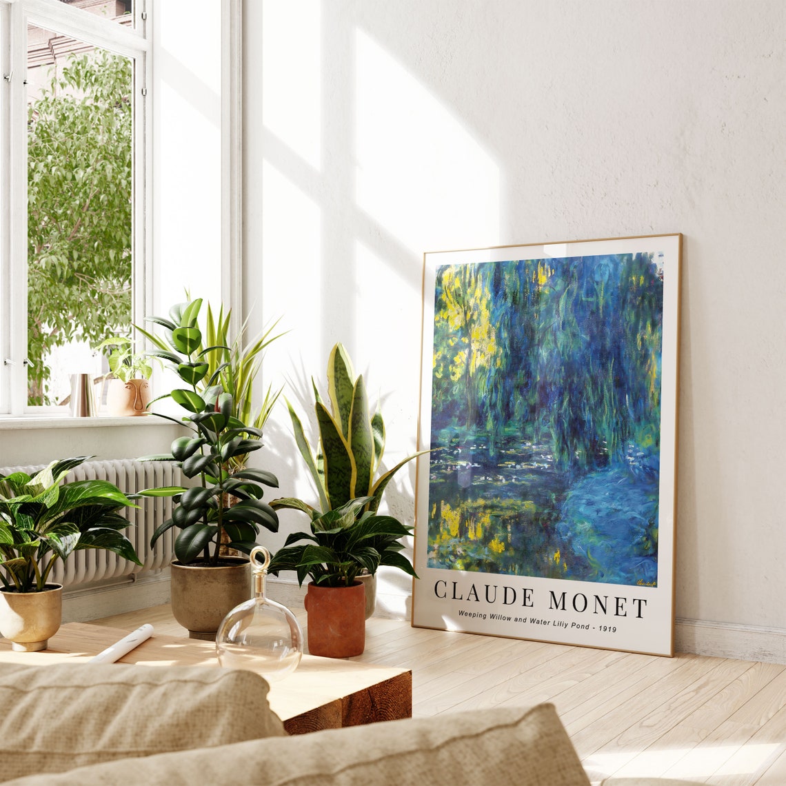 Monet Weeping Willow And Water Lilly Pond Abstract Poster Modern Nature Impressionism Print Gallery Wall Art Decor Art Lovers Gift - Image 2