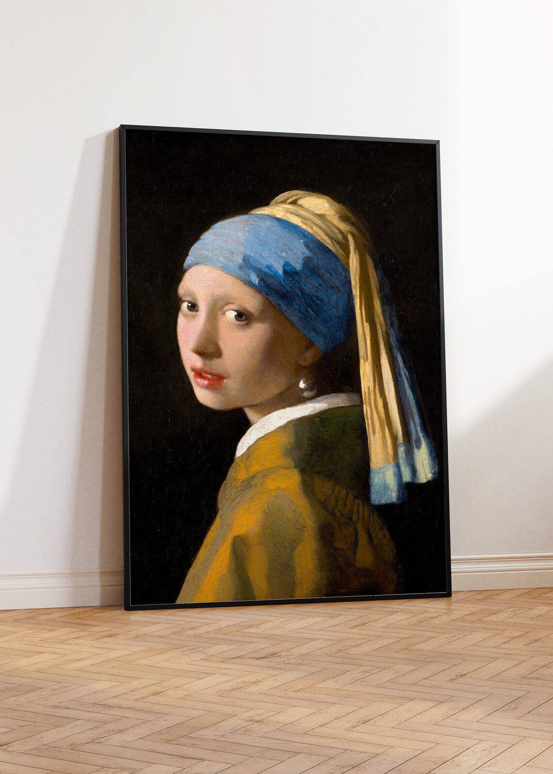 Vermeer Girl with a Pearl Earring Dutch Golden Age Portrait Print - Image 3