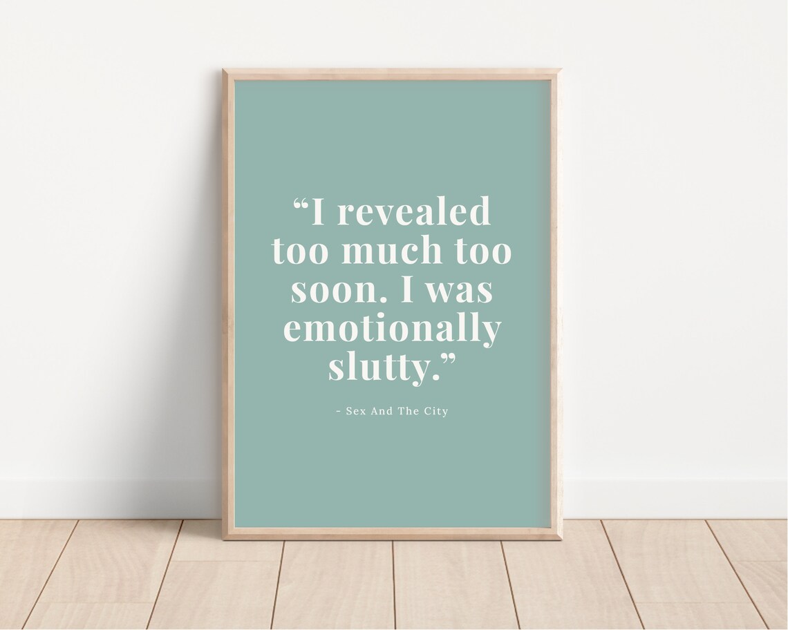 Sex and the City Quote Art Print, Film Wall Decor - Image 4