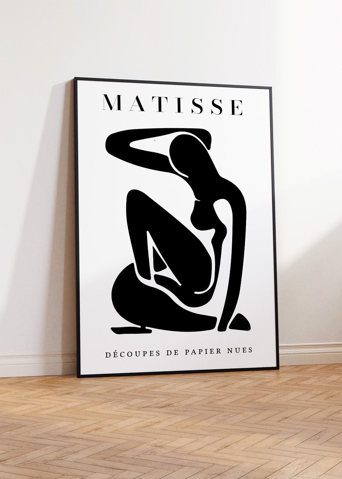 Henri Matisse Paper Cut Out Black Nude Silhouette Art Poster - Image 3