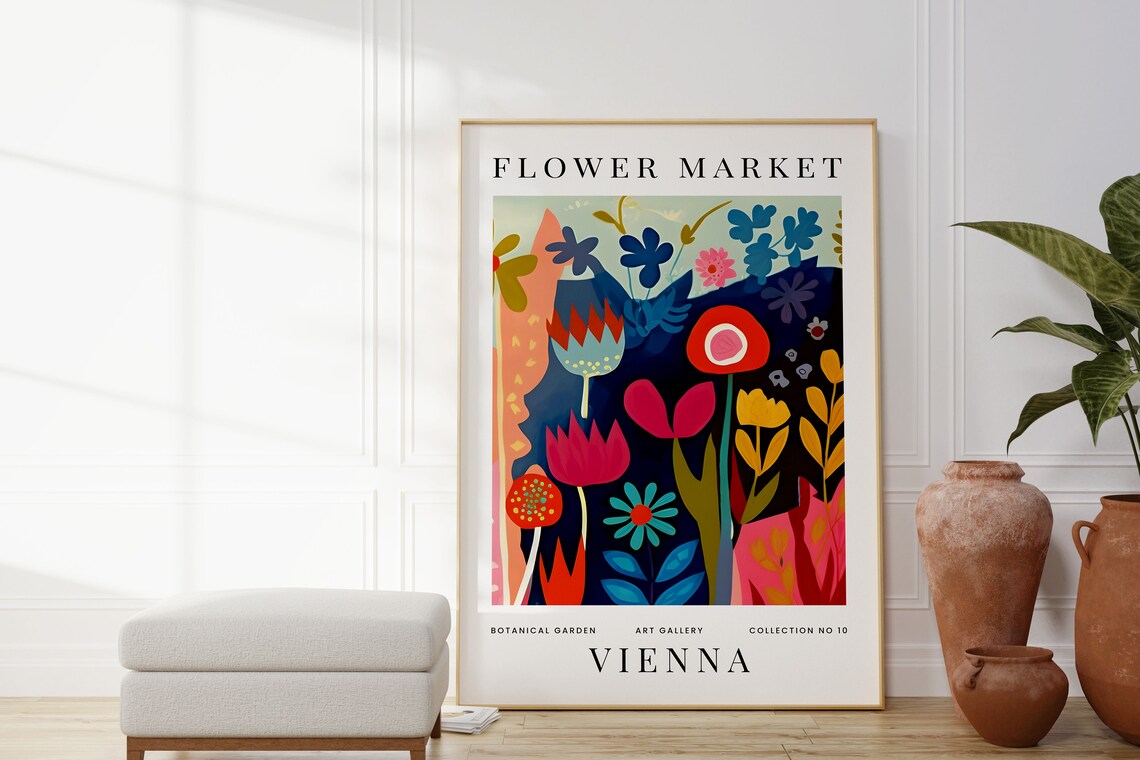 Flower Market Vienna Botanical Garden Colorful Floral Gallery Print - Image 3