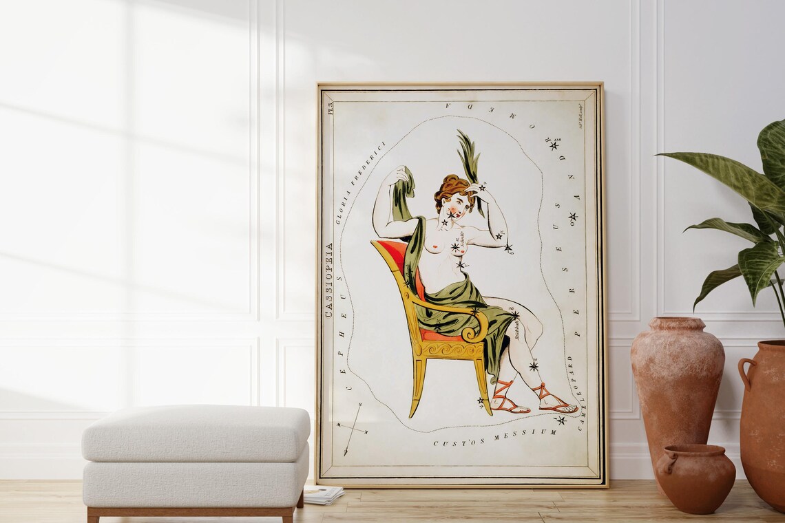 Cassiopeia Star Map, Modern Celestial Art Print - Image 4