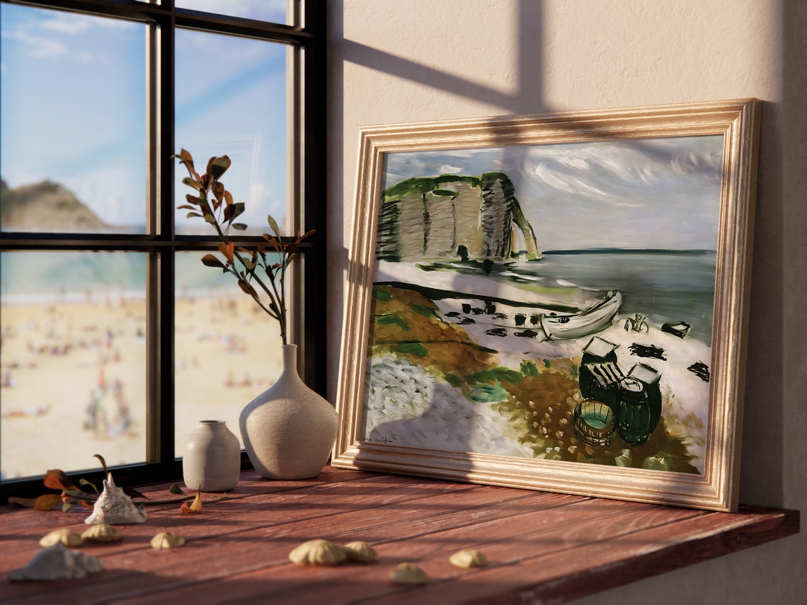 Henri Matisse Etretat Coastal Cliffs Beach Boats Landscape Poster - Image 5
