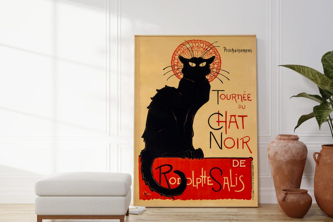 Tournee du Chat Noir Vintage French Cabaret Black Cat Art Poster - Image 4