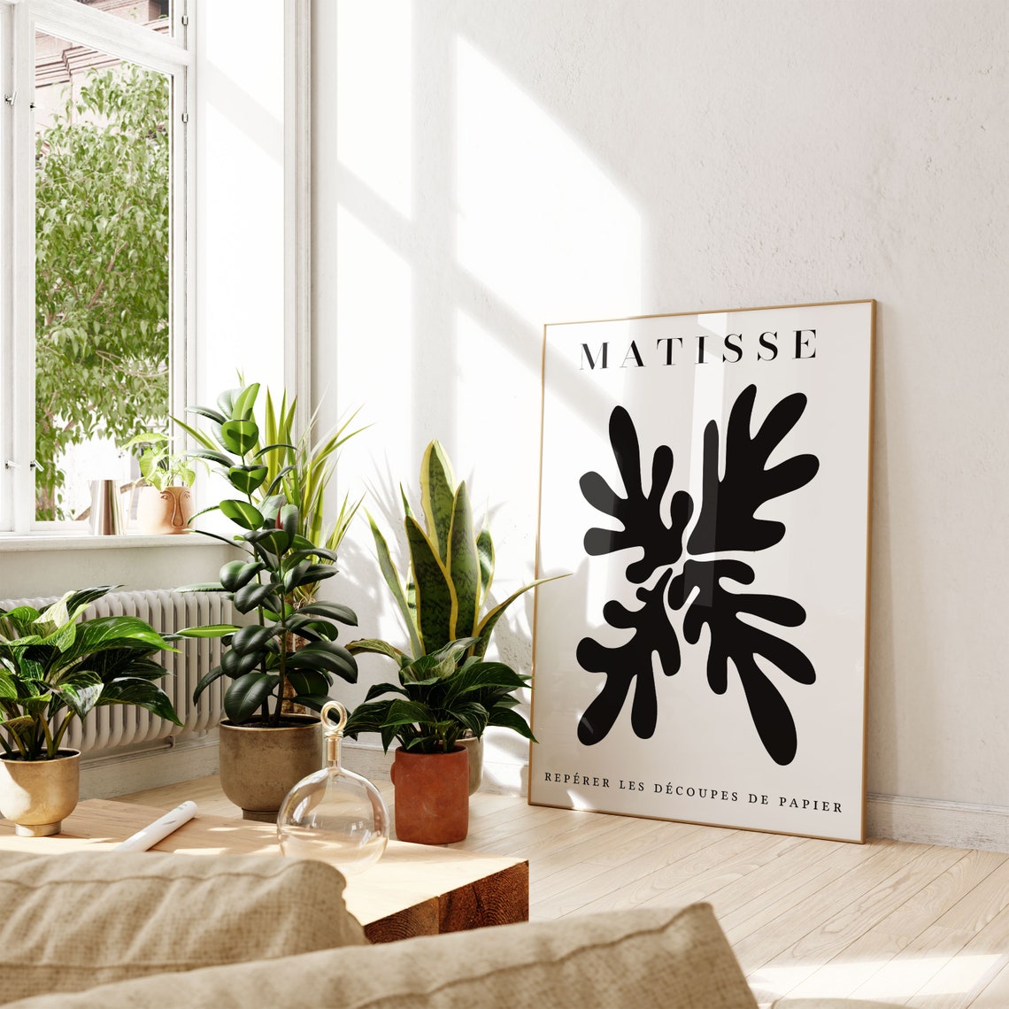 Matisse Black Paper Cutout Coral Organic Shape Minimalist Art Print - Image 4