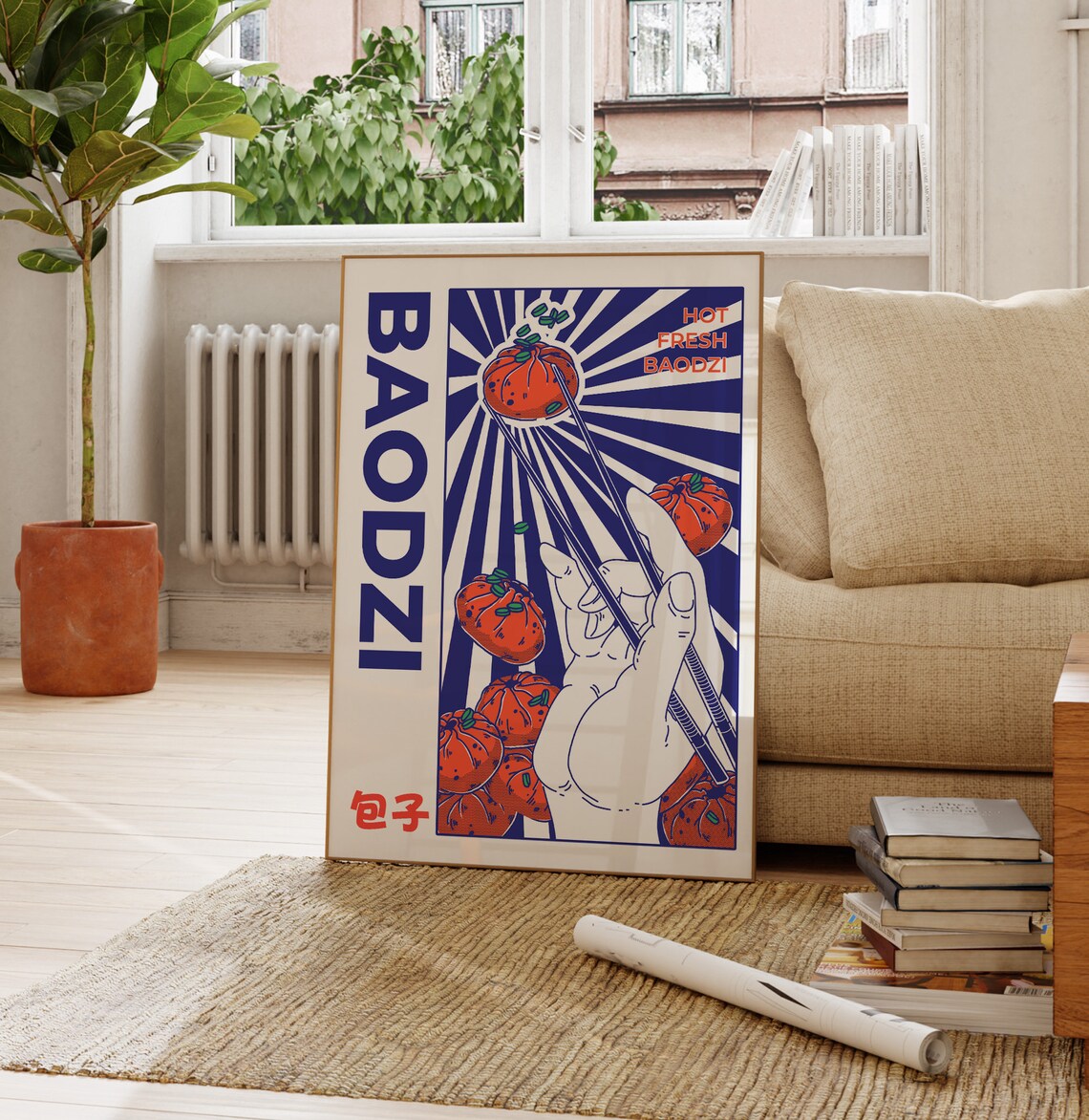 Baozi Modern Kitchen Art Print, Asian Food Poster - Image 4