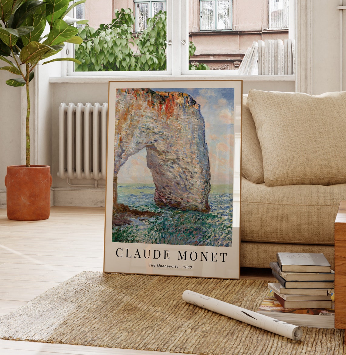 Claude Monet The Manneporte Print Landscape Poster Scenic Sea View Gallery Wall Art Decor Art Lovers Gift Beautiful Impressionism - Image 2