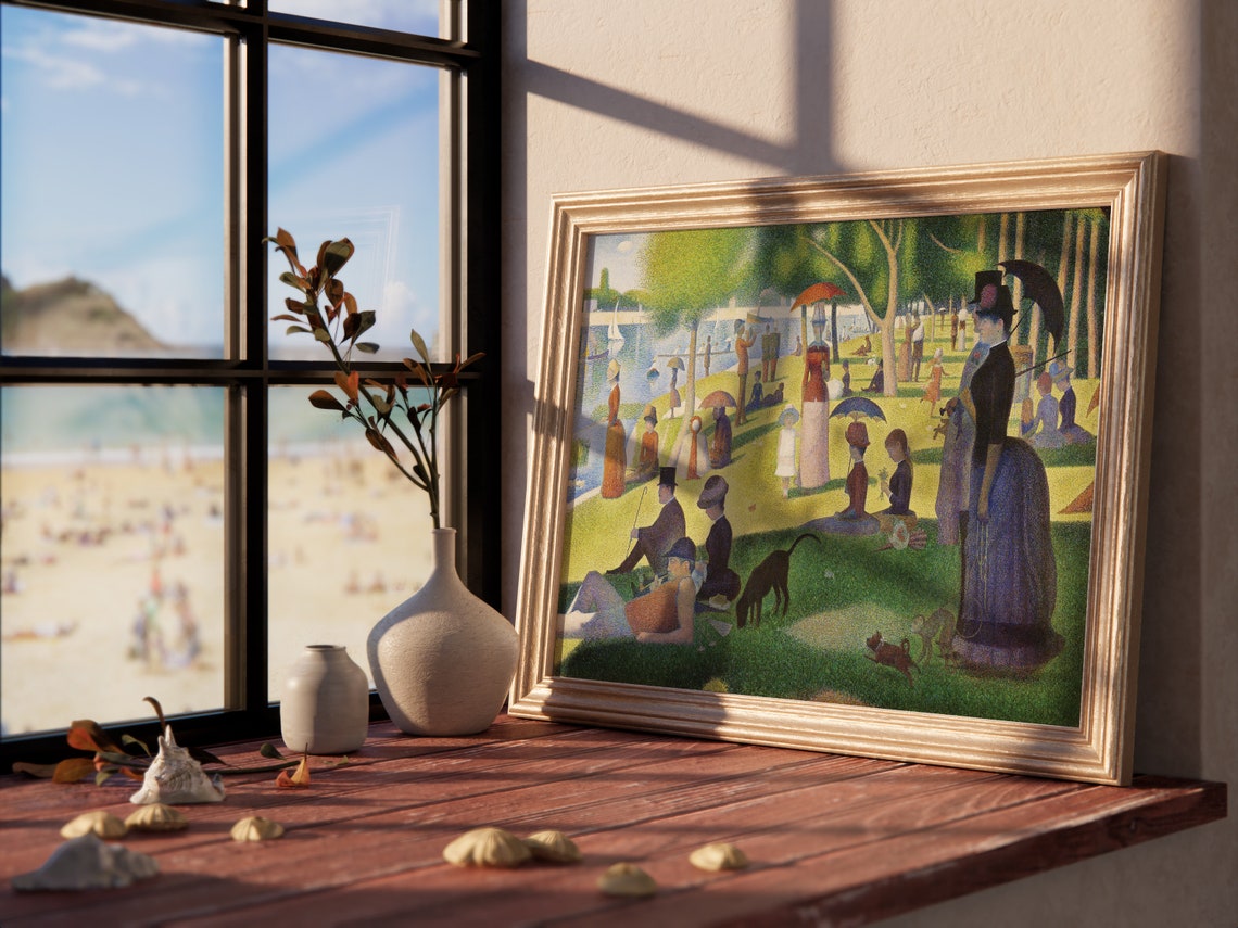 Georges Seurat A Sunday on La Grande Jatte Pointillist Park Art - Image 2