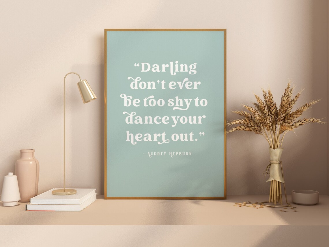 Audrey Hepburn Quote, Minimalist Poster Print - Image 2