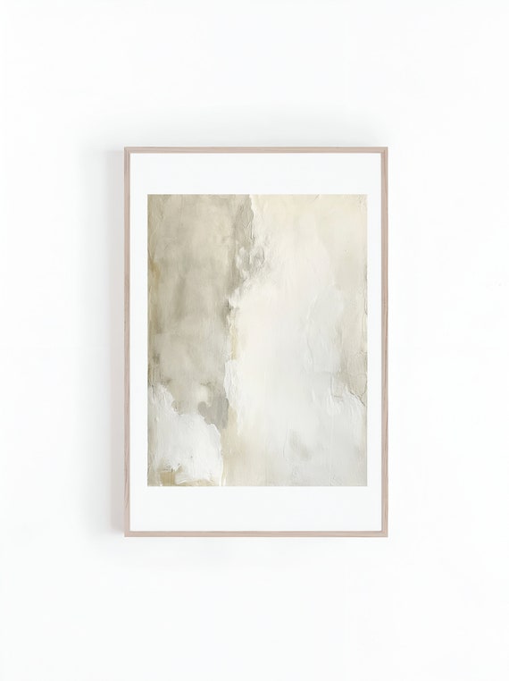 Abstract Painting, Beige And Grey Oil Painting