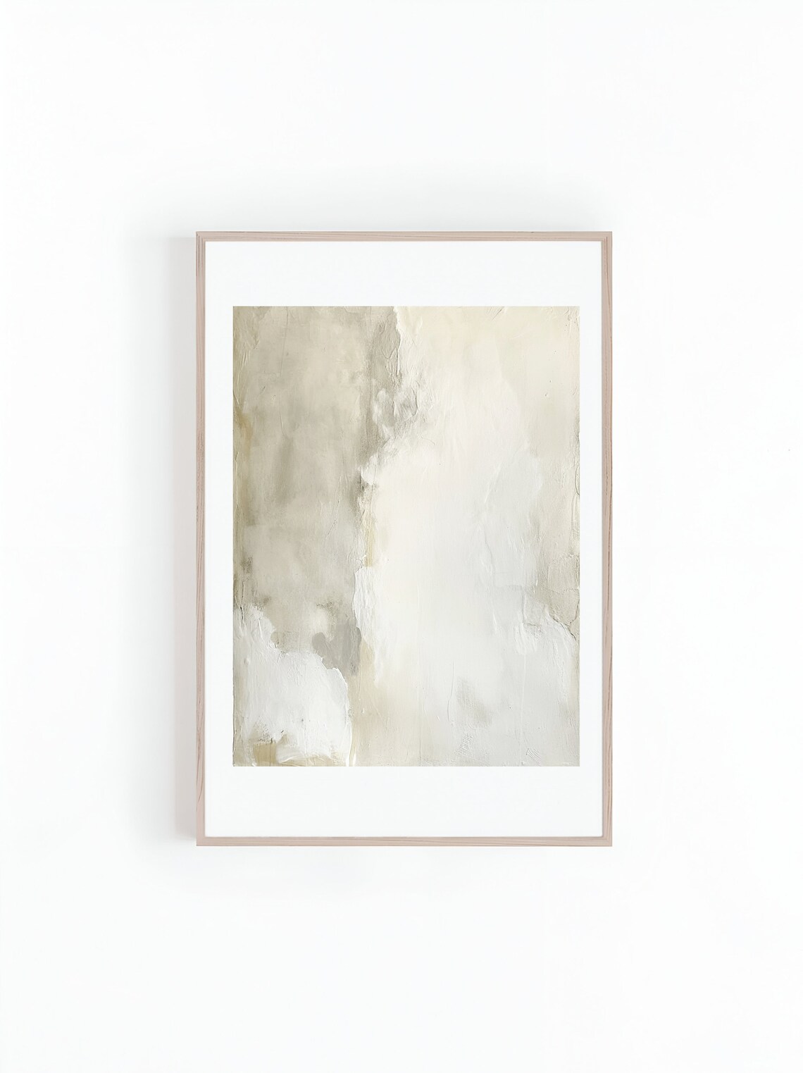 Abstract Painting, Beige And Grey Oil Painting