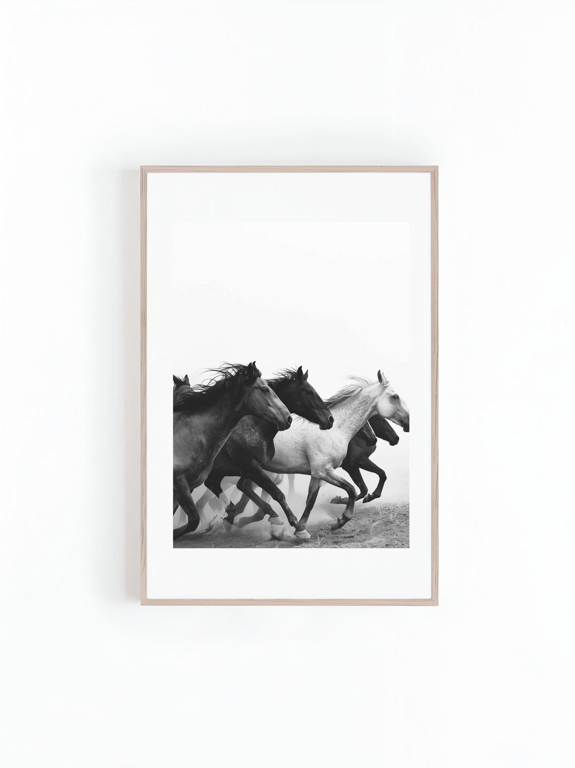 Wild Horses Running Ranch Art Print