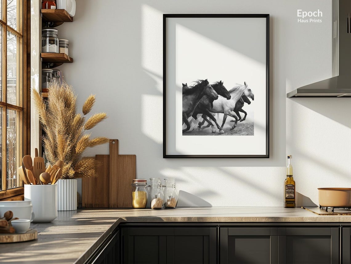 Wild Horses Running Ranch Art Print - Image 3