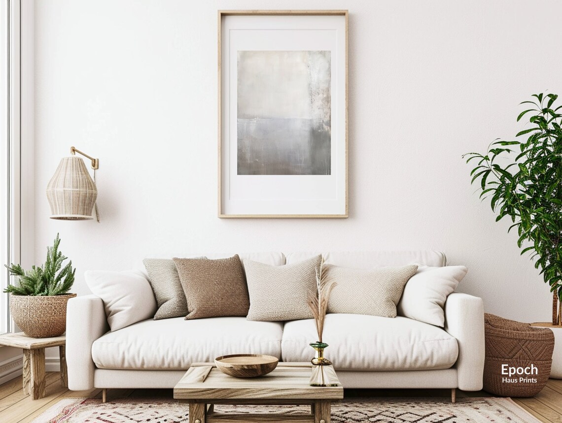 Abstract Painting - Beige Grey Texture - Image 2