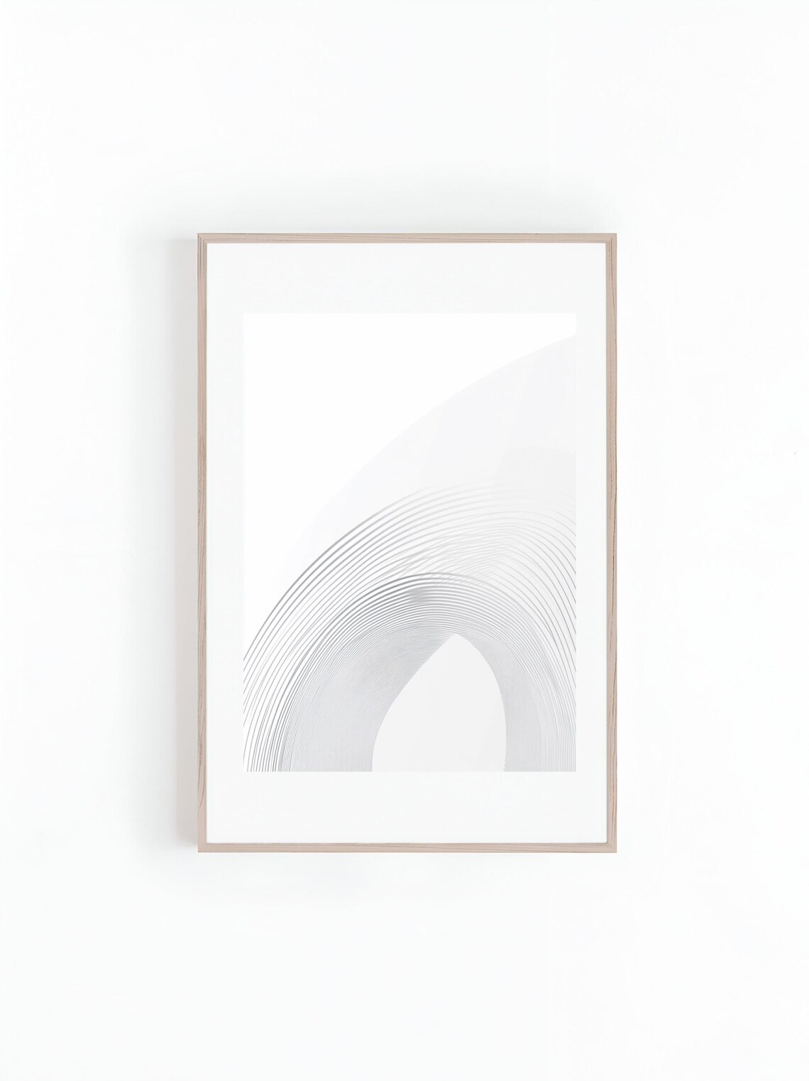 Geometric Line Drawing, Minimalist Mid Century Decor